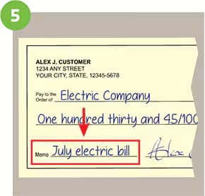 how to write a check with cent
