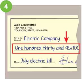 how to write a check with thousands and cents
