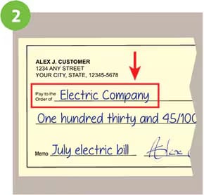 example how to write a check